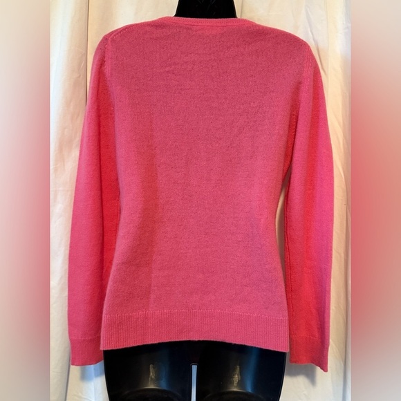 Lord & Taylor Soft Pink Cashmere Long Sleeve Sweater Women's Sz M - Picture 5 of 5